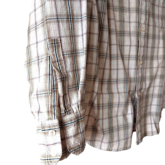 Retreat Men's Plaid Long Sleeved Button-Down Shirt - Picture 3 of 7